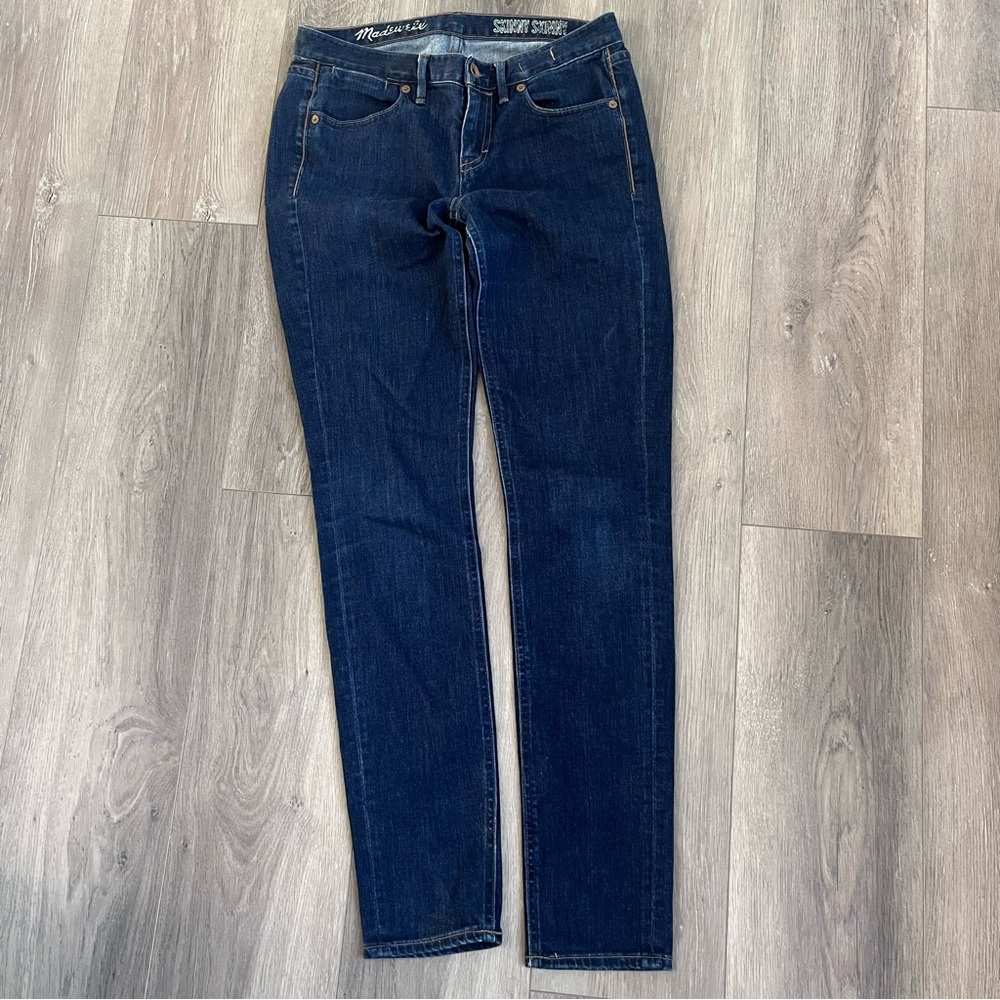 Madewell Skinny Skinny Mid Rise Denim Jeans Dark Wash 28